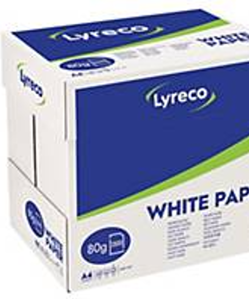 Lyreco copy paper, A4, 80g, white, 2,500 sheets